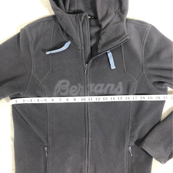 Bergans by Norway ski wear fleece hoodie gray blue MED mens heavyweight skiwear - Picture 8 of 10